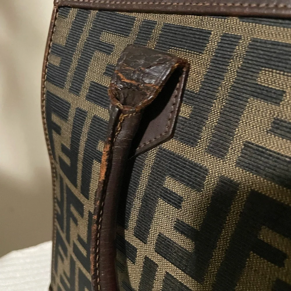 Vintage Fendi zucca canvas satchel with coa - Picture 5 of 16